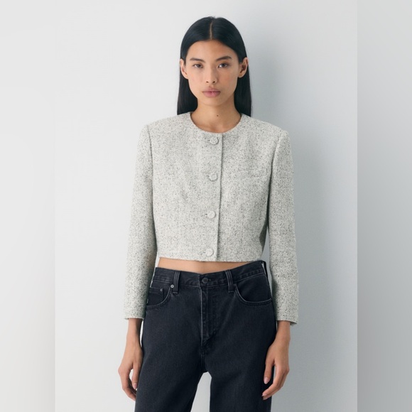NEW! ARITZIA Babaton Acquire Jacket - Tweed (Ecru/Black)